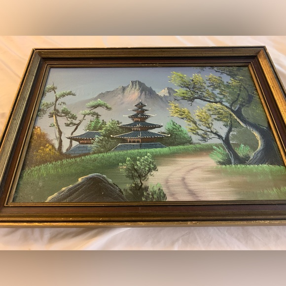 Original Vintage Japanese Oil Painting - Picture 4 of 7